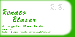 renato blaser business card